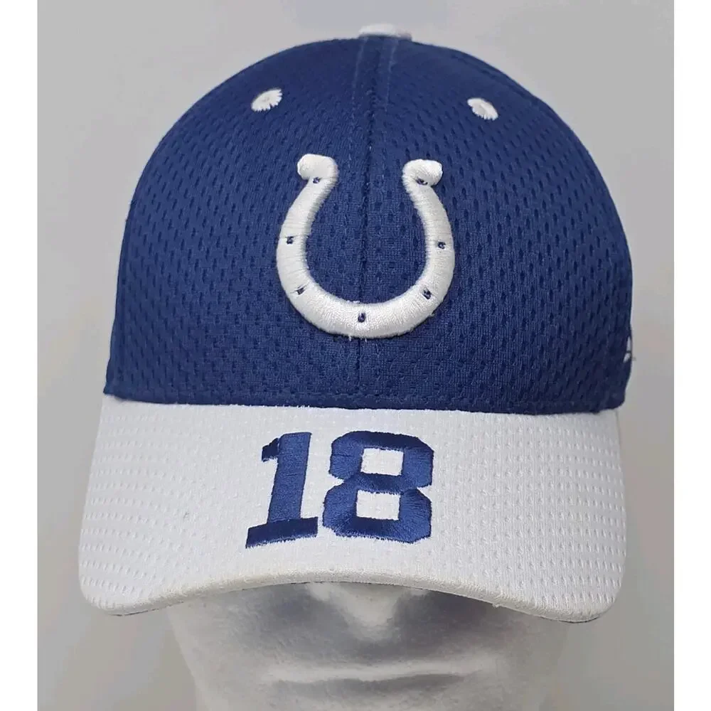Indianapolis Colts 18 Payton Manning Reebok Baseball Cap Strapback Hat Youth NFL